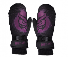 Варежки зимние White Owl Pro mitt WMNS, размер L, черный c пурпурным
